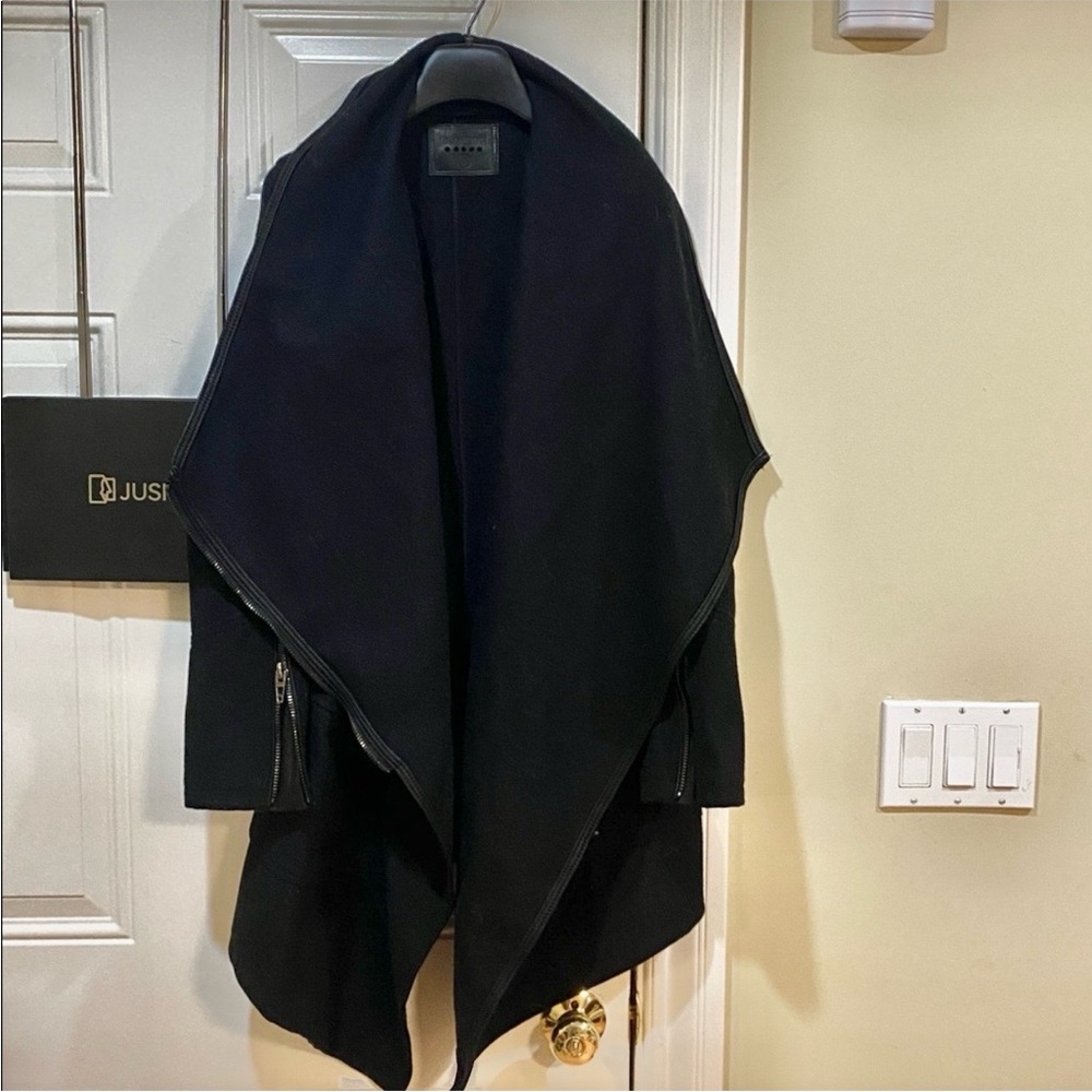 Blank NYC drape black jacket coat